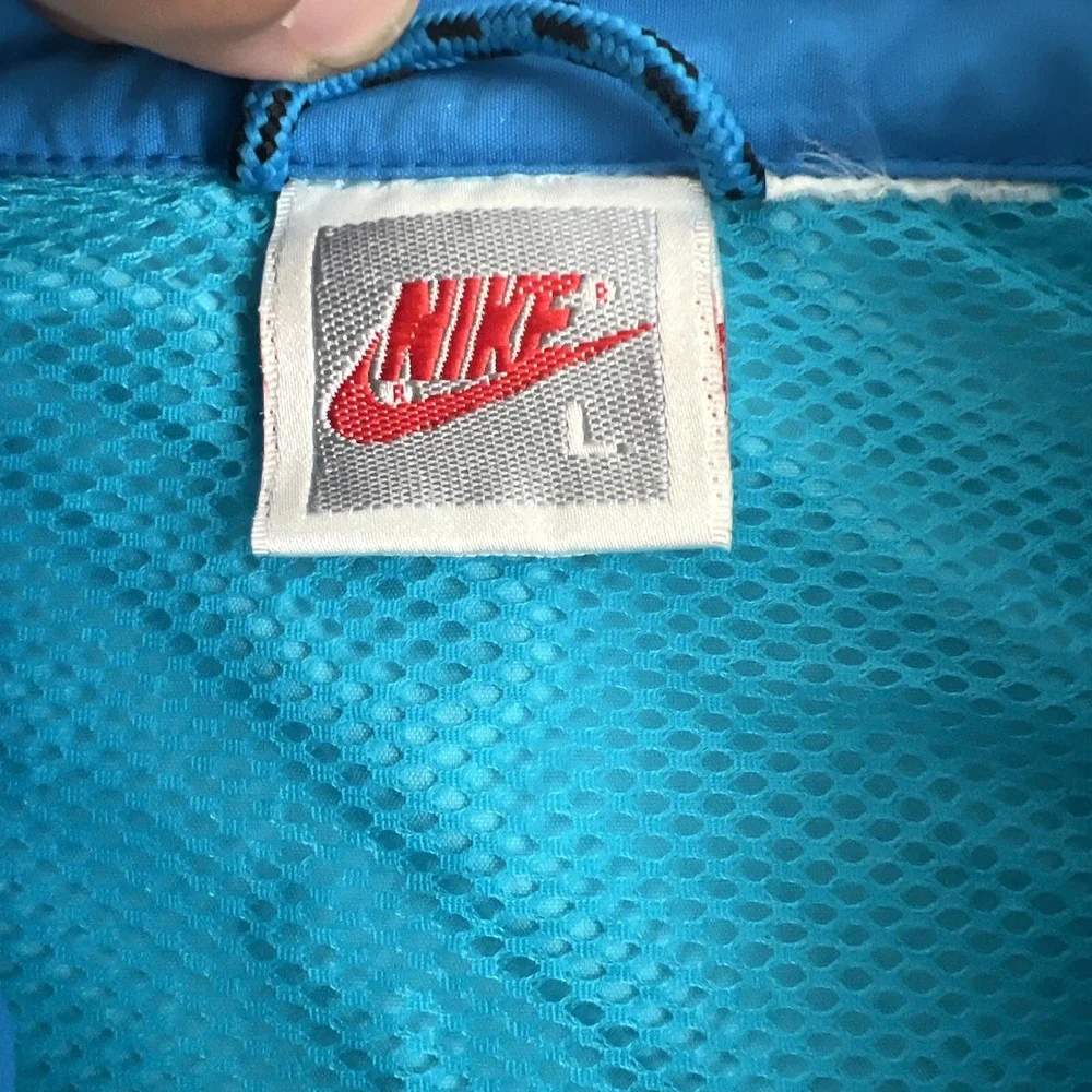 Vintage Nike Windbreaker Womens Size Large Blue Retro‎ Track Jacket Vented 90s